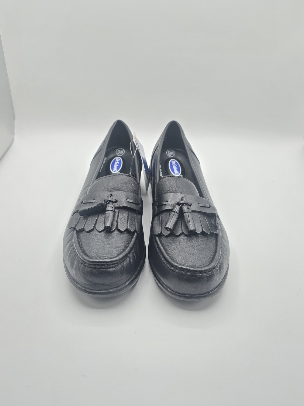 Dr. Scholl's 9 Wide Black Tassel Kiltie Loafers Comfy Walking Casual Preppy